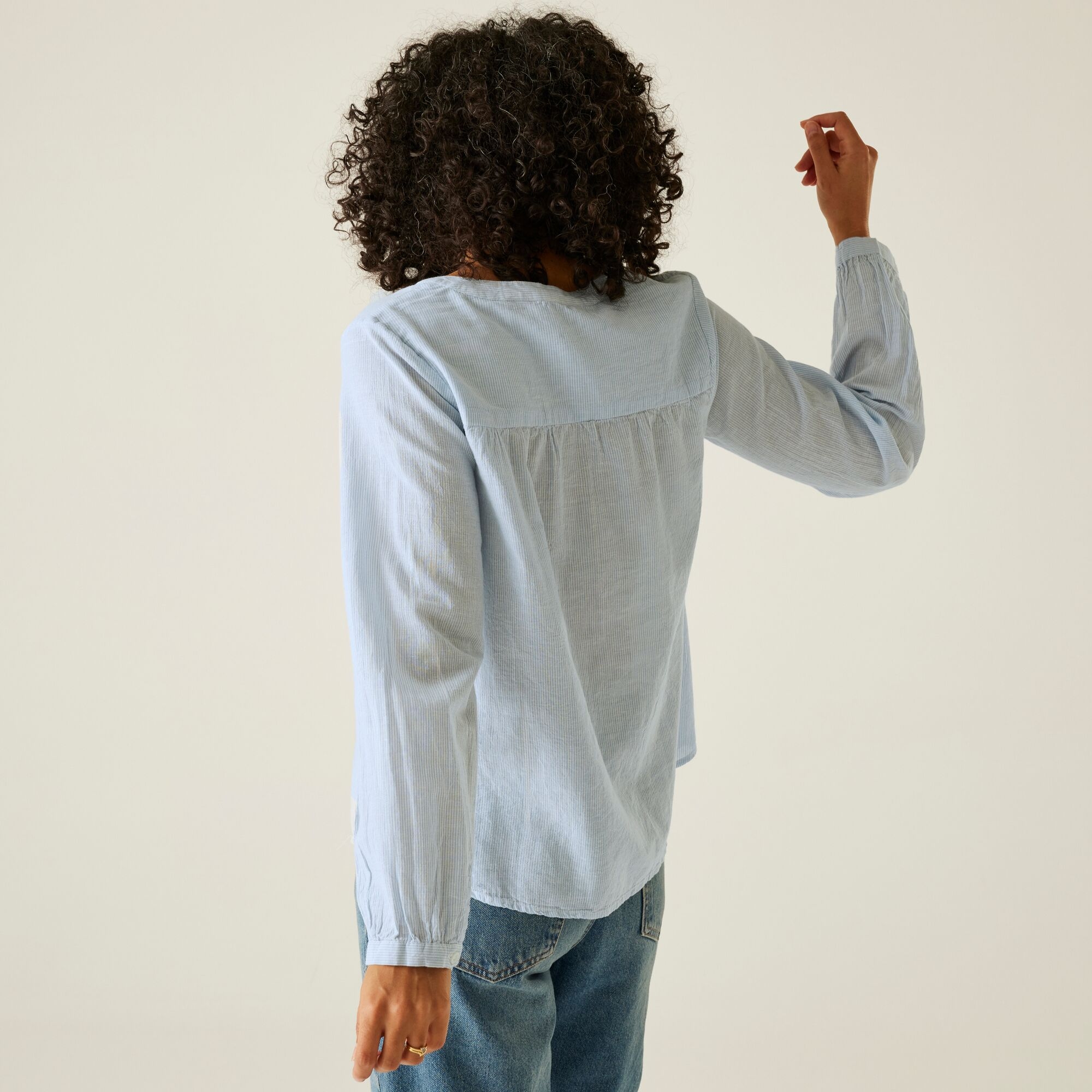 Women's Natine Lightweight Shirt | Chambray Blue Ticking Stripe