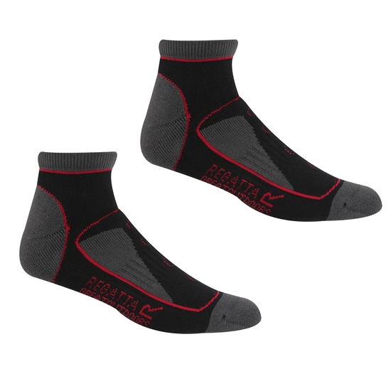 Womens 2 Pack Samaris Trail Sock | Black Cherry Pink