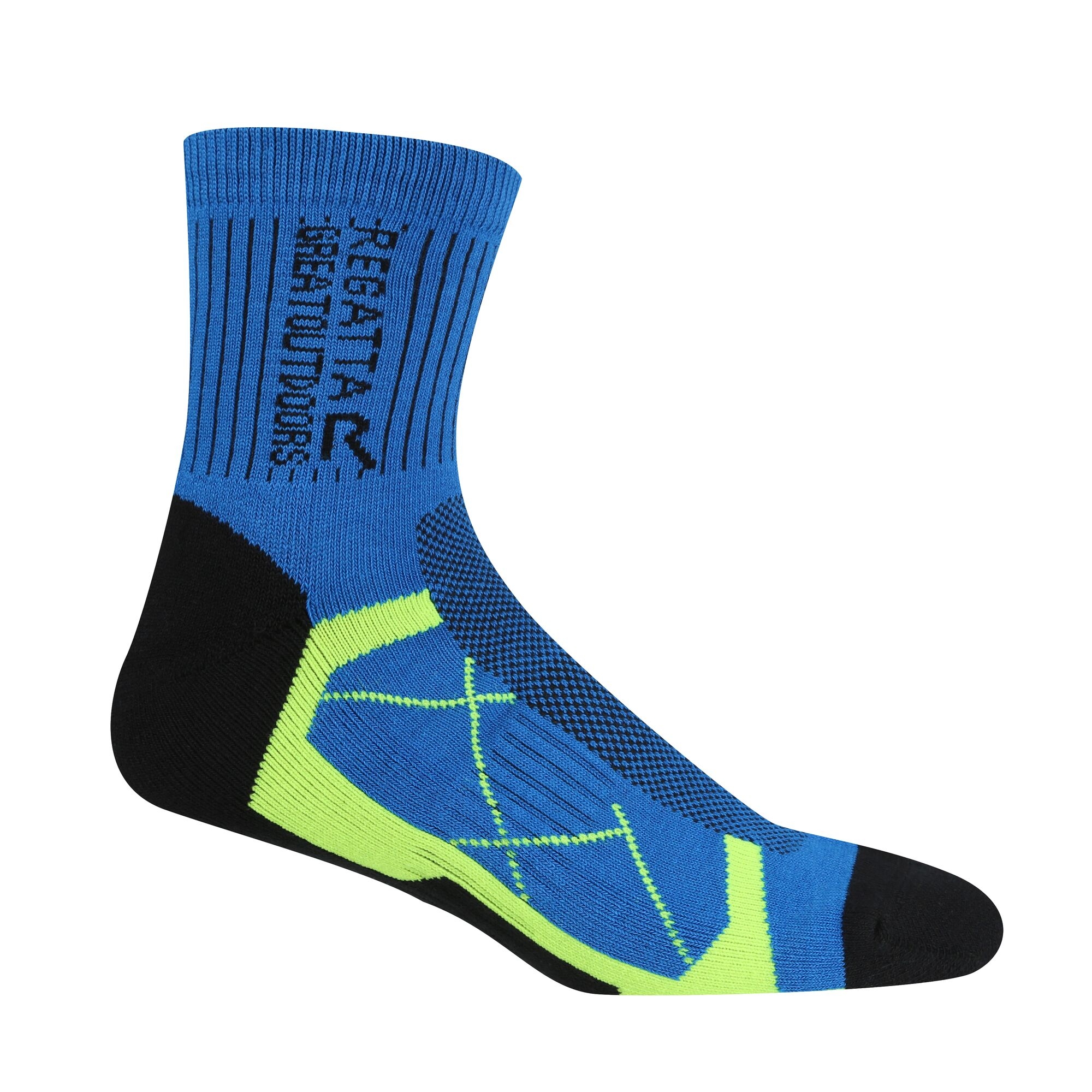 2 Pack Outdoor Active Sock | Black Hawaiian Blue