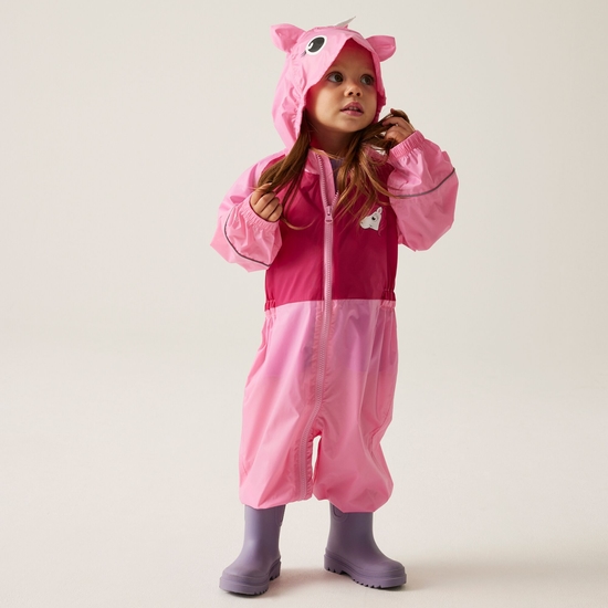 Kids' Charco Breathable Waterproof Puddle Suit | Luna The Unicorn Sweet Pink
