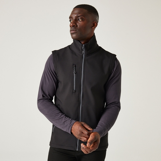 Men's Navigate 2 Layer Softshell Bodywarmer | Black Seal Grey