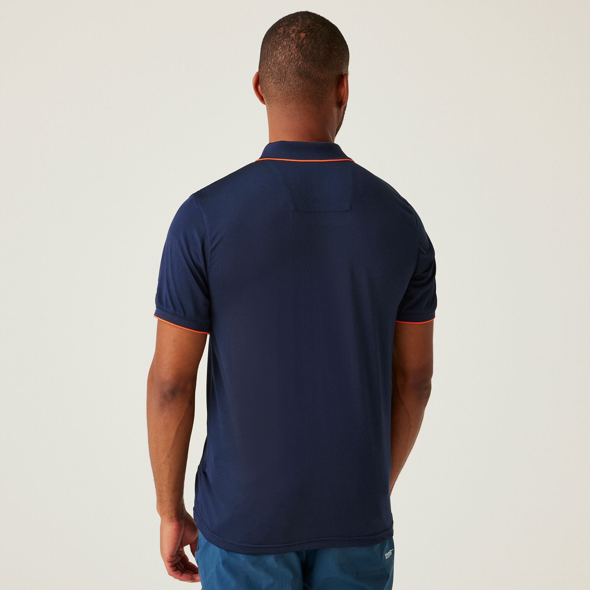 Men's Remex II Jersey Polo Shirt | Navy Tangerine Tango Solid