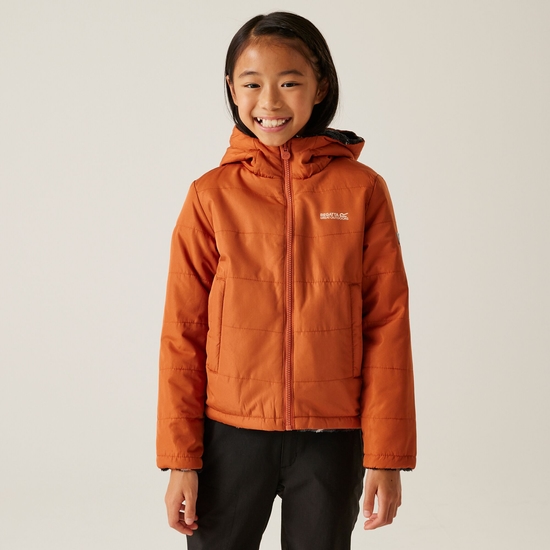 Kids' Kyrell Reversible Jacket | Burnt Copper Black Camo