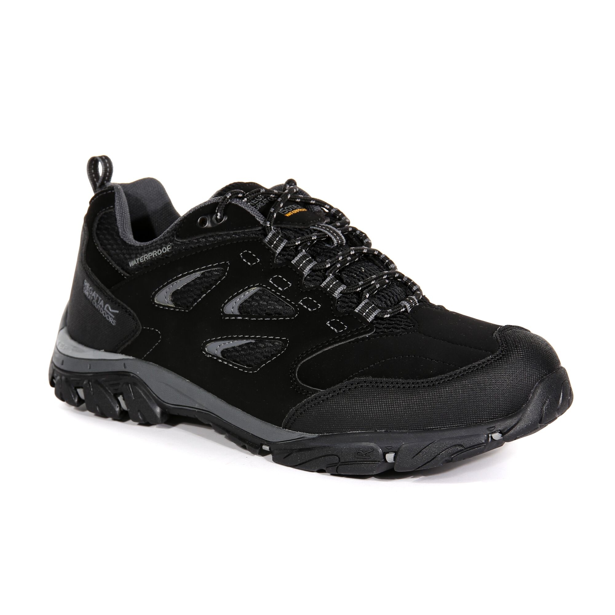 Men's Holcombe Waterproof Low Walking Shoes | Black Granite