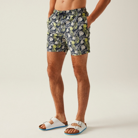 Men's Loras Swim Shorts | Navy Leaf