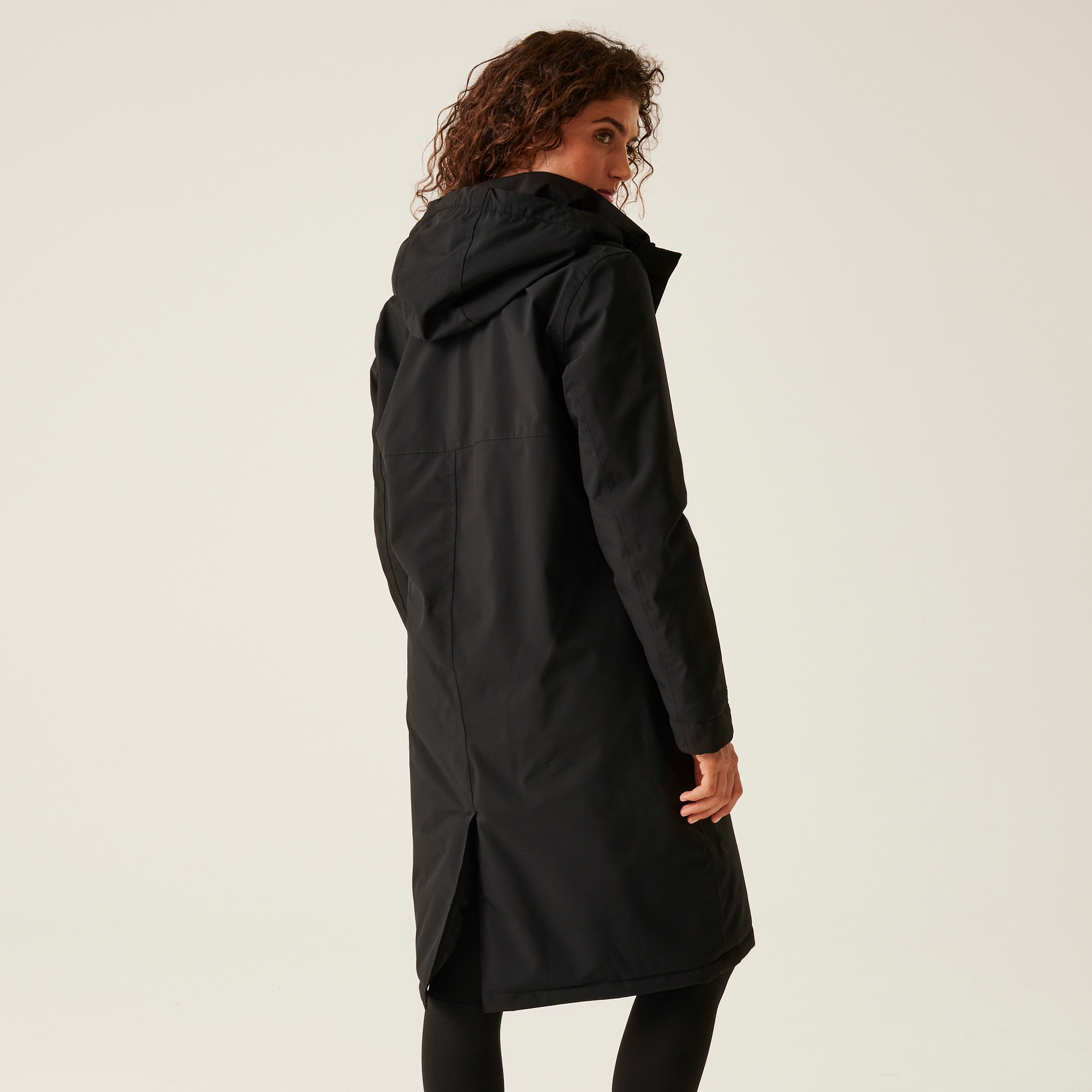 Women's Yarli Waterproof Longline Jacket | Black Dark Grey
