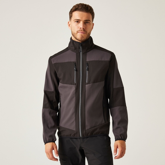 Men's E-Volve 2 Layer Softshell Jacket | Ash Black