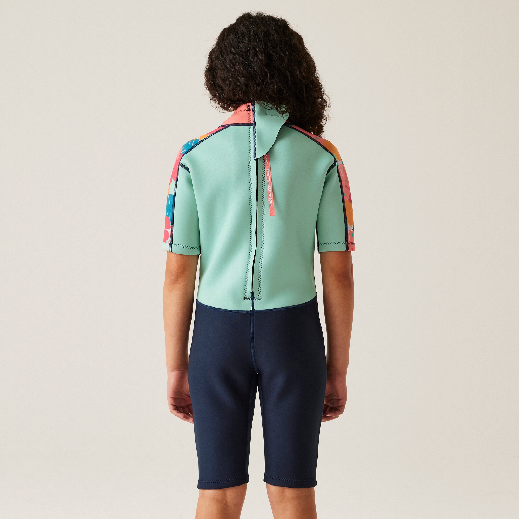 Kids' Wetsuit | Tropical Leaf Aruba Blue Navy