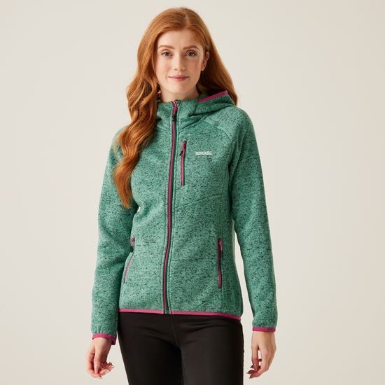 Women's Newhill Hooded Fleece | Dusty Green