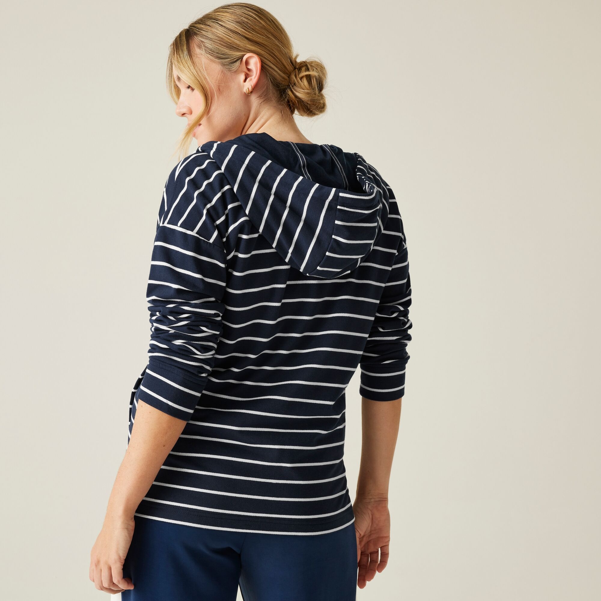 Women's Bayletta II Full Zip Hoody | Navy White Stripe