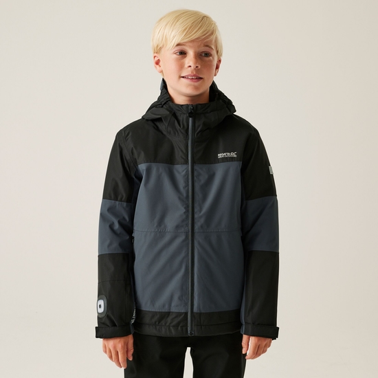Kids' Beamz IV Waterproof Jacket | Seal Grey Black