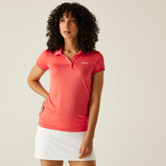 Women's Remex II Active Polo Shirt | Peach Bloom Solid