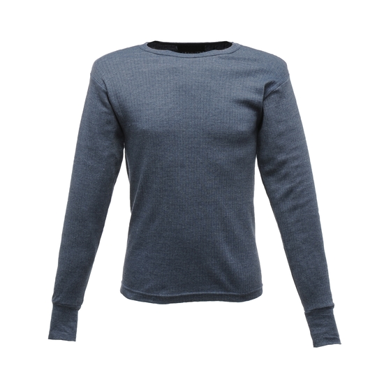 Men's Long Sleeve Thermal Vest | Denim Blue