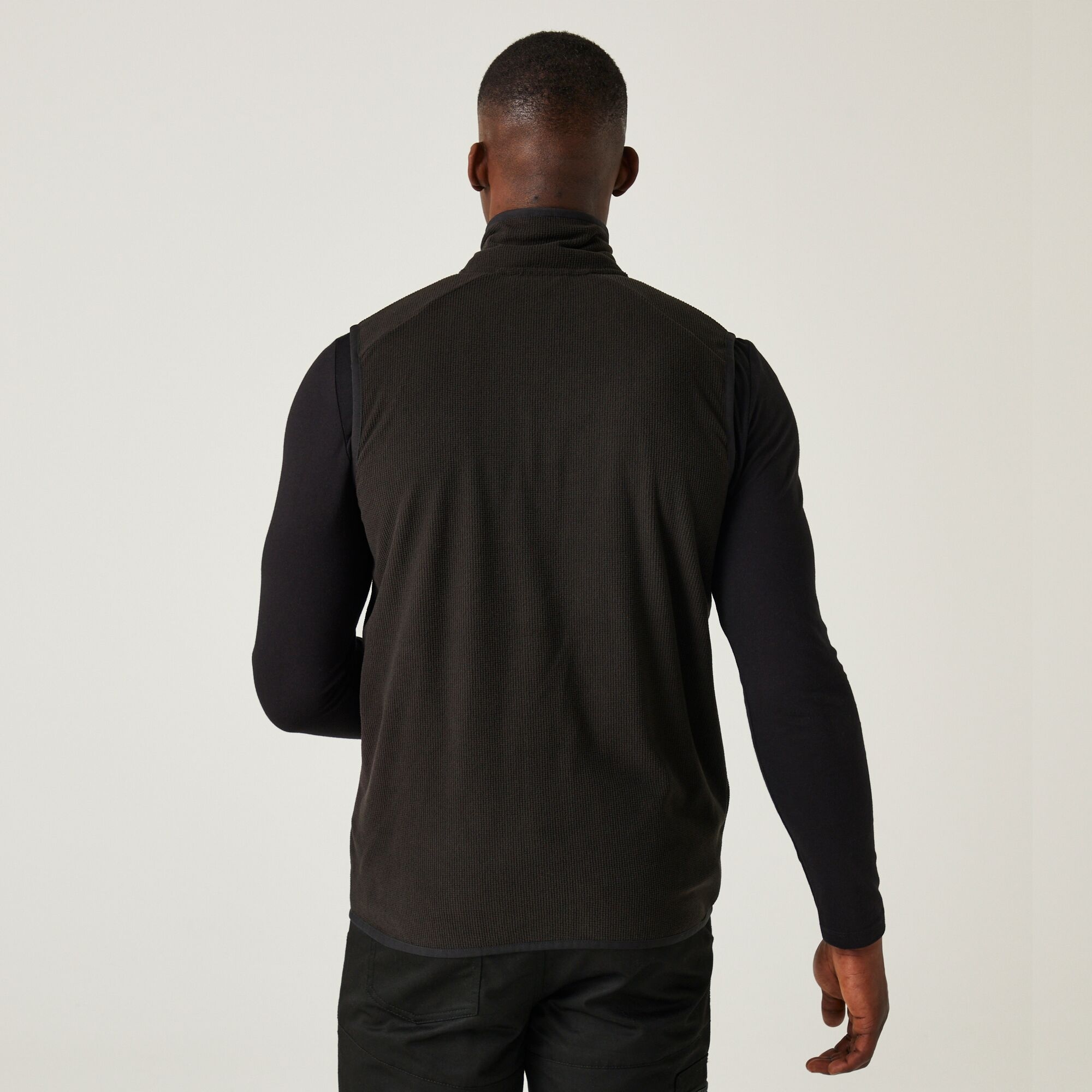 Men's Navigate Fleece Bodywarmer | Black Orange Pop
