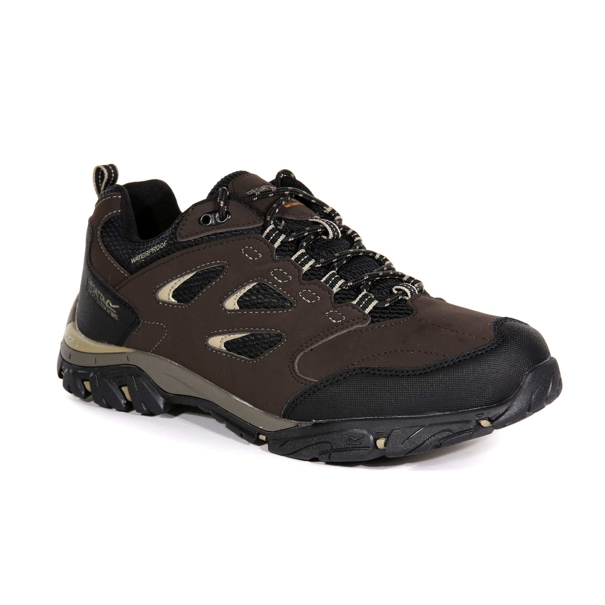 Men's Holcombe Waterproof Low Walking Shoes | Peat Gold Fawn