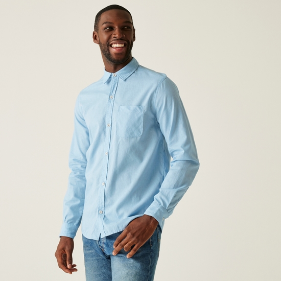 Men's Loran Long Sleeve Shirt | Chambray Blue