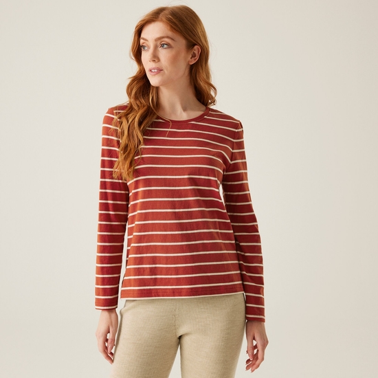 Women's Federica II Long Sleeved T-Shirt | Red Ochre Light Vanilla