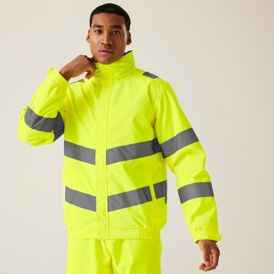 Men's Hi-Vis Pro Contract Dover Jacket | Yellow