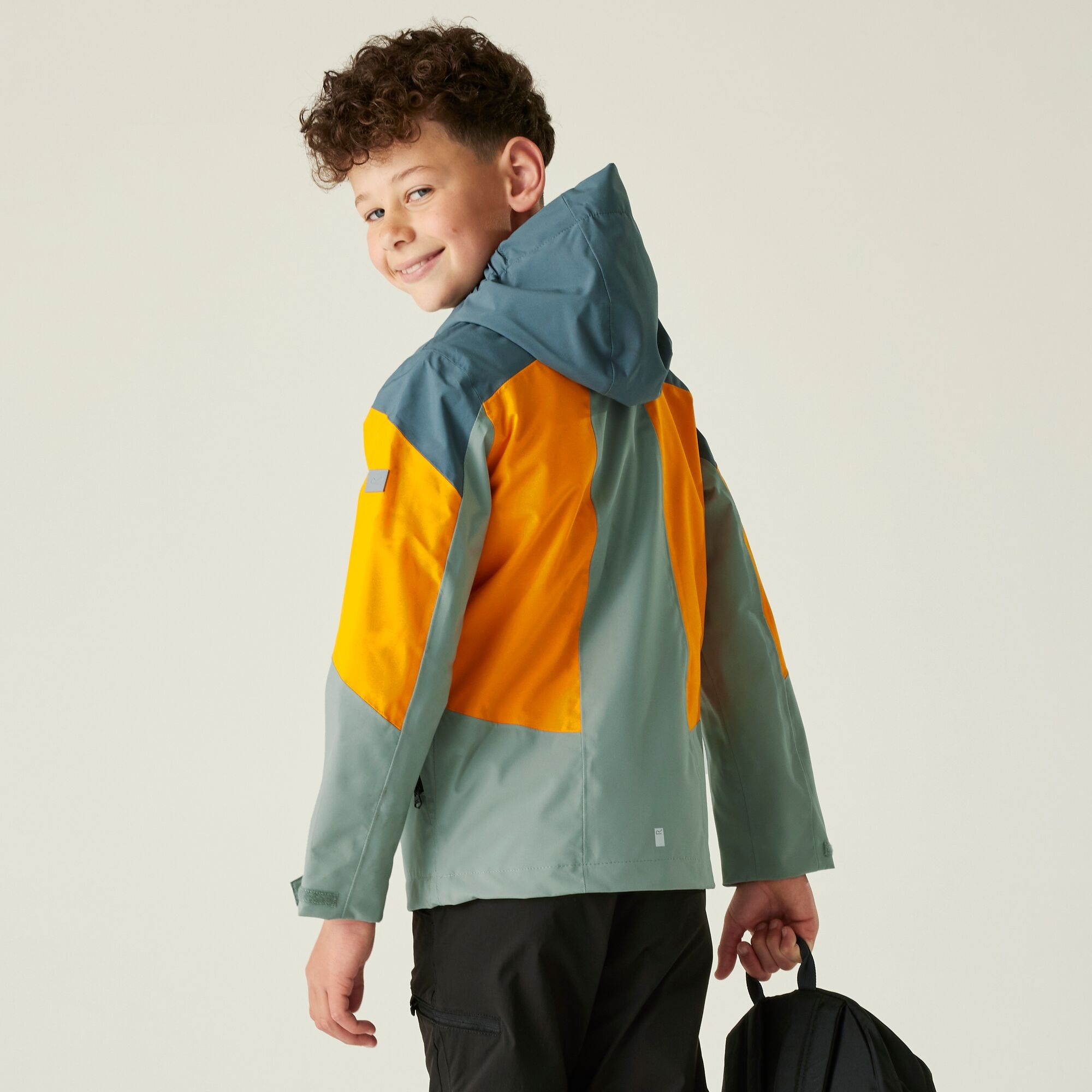 Kids' Highton VI Waterpoof Jacket | Glacier Bright Marigold Stormy Weather