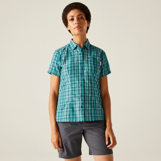 Women's Mindano VIII Short Sleeve Shirt | Exotic Plume Check