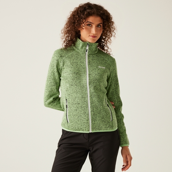 Women's Newhill Full Zip Fleece | Quiet Green Seal Grey