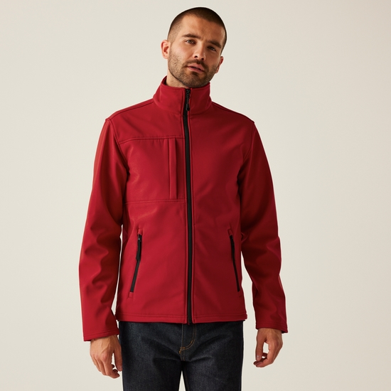 Men's Octagon II Printable 3 Layer Membrane Softshell Jacket | Classic Red Black
