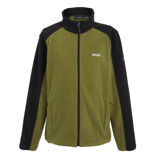 Men's Hedman II Heavyweight Full Zip Fleece | Nephrite Green Black