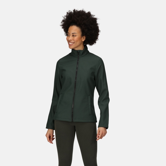 Women's Ablaze Printable Softshell Jacket | Dark Spruce Black
