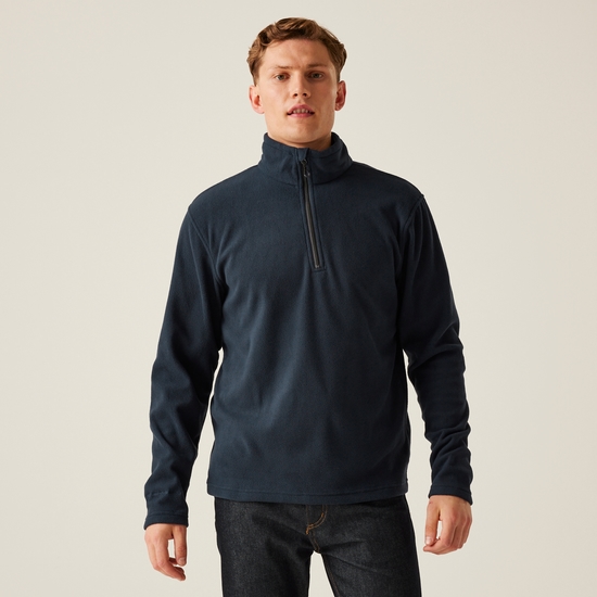 Men's Honestly Made 100% Recycled Half Zip Fleece | Navy