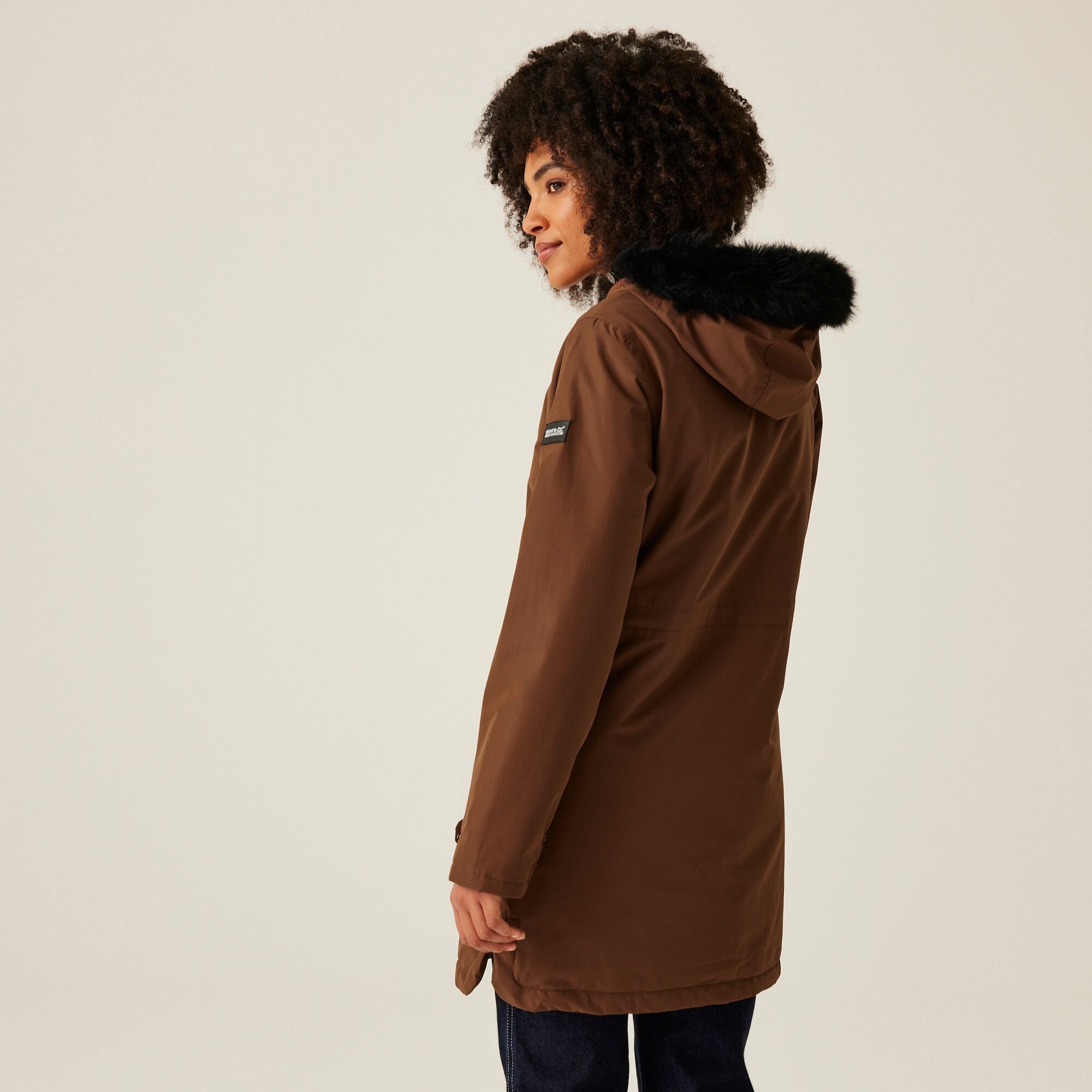 Women's Sabinka II Fur Trim Parka Jacket | Dark Brown