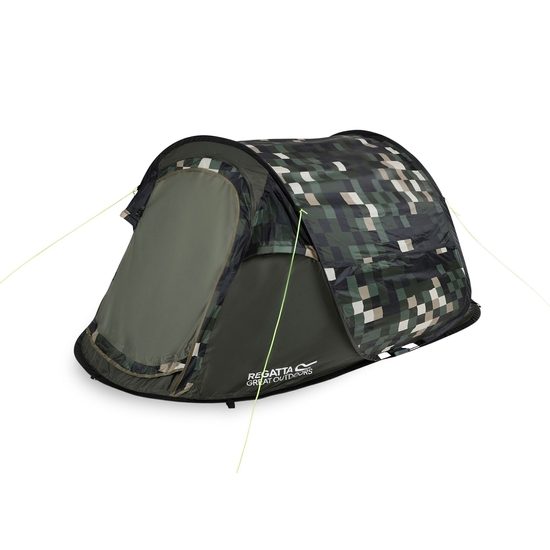 Malawi II Person Pop Up Tent | Pixelated Camo Print