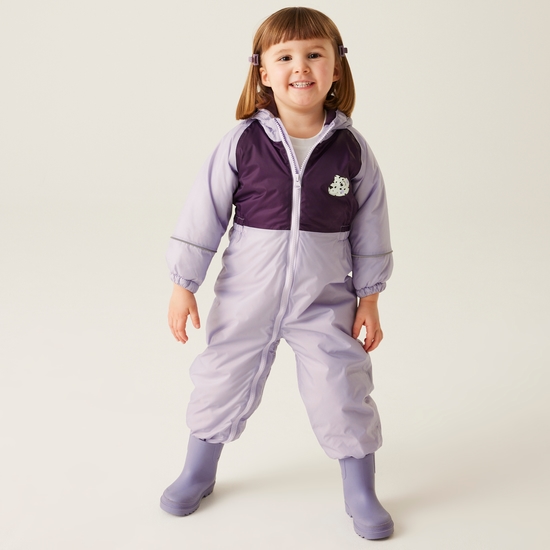 Kids' Mudplay III Waterproof Puddle Suit | Shyla The Leopard Lilac Frost