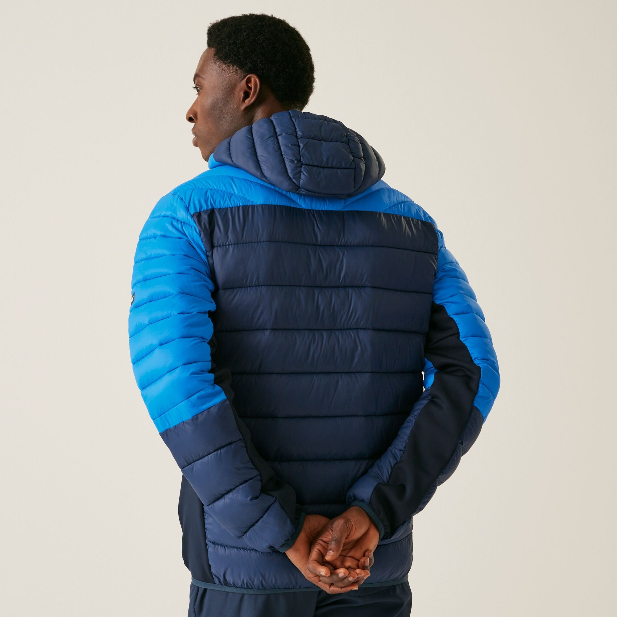 Men's Leedre Hybrid Hooded Jacket | Olympian Blue Navy