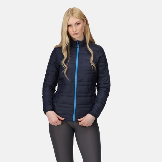 Women's Firedown Baffled Quilted Jacket | Navy French Blue