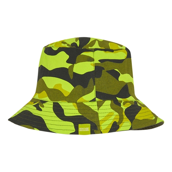 Kids' Flip Bucket Hat | Grenoble Green Camo Nephrite Green