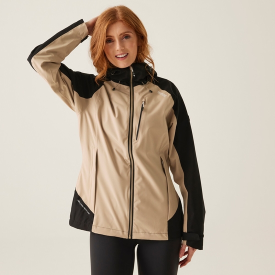 Women's Birchdale Waterproof Jacket | Warm Taupe Black