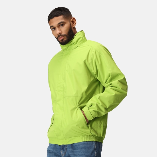 Men's Dover Fleece Lined Waterproof Insulated Bomber Jacket | Key Lime Seal Grey