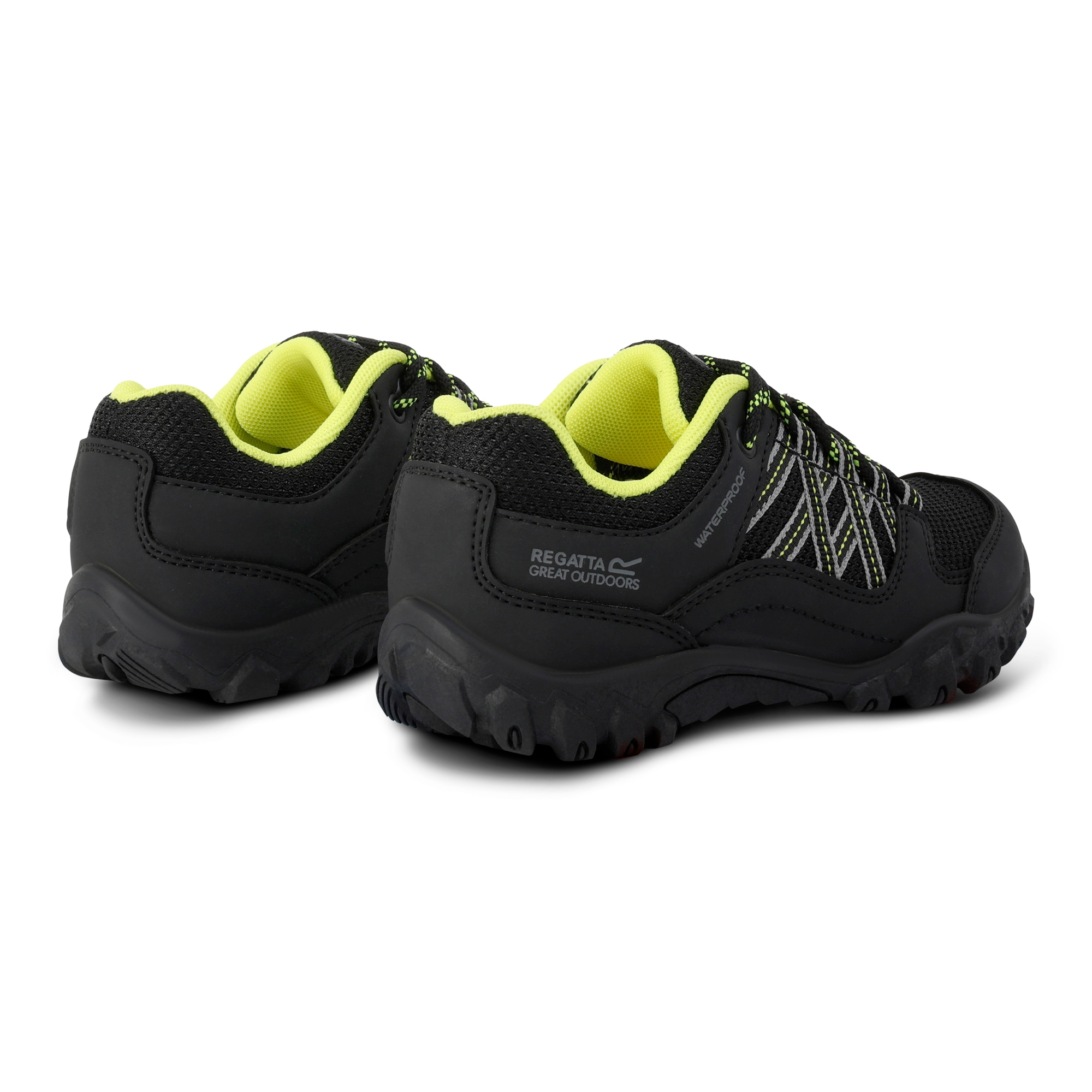Kids' Edgepoint Waterproof Low Walking Shoes | Black Lime Punch