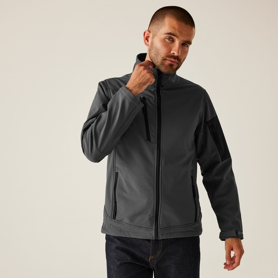 Men's Arcola 3 Layer Membrane Softshell Jacket | Seal Grey Black