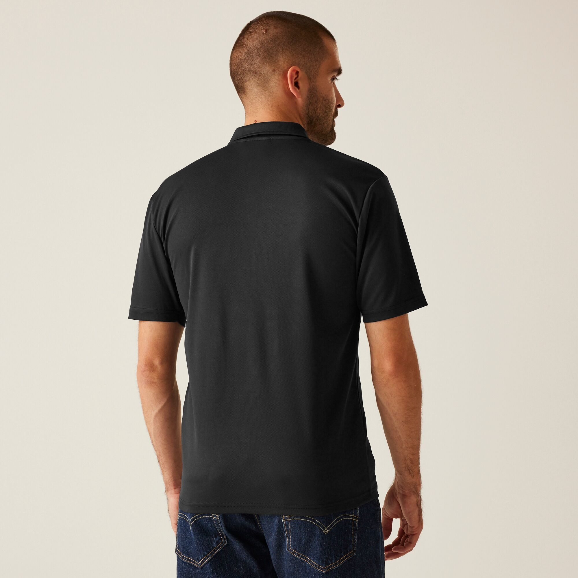 Men's Honestly Made 100% Recycled Polo Shirt | Black