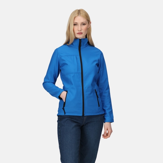 Women's Octagon II Printable 3 Layer Membrane Softshell Jacket | Oxford Blue Black