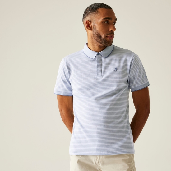 Men's Tiver Polo Shirt | Skyway White Stripe