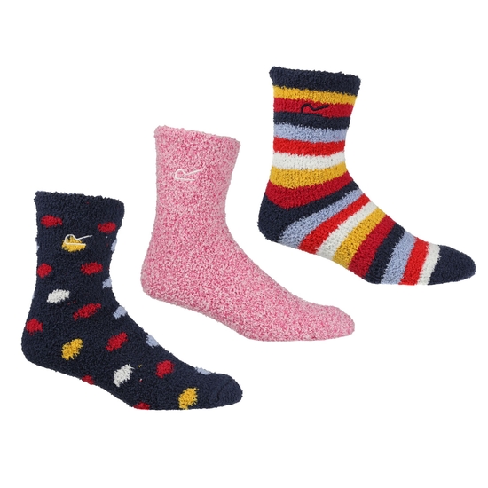 Womens 3 Pack Cosy Lounge Sock | Navy Duchess
