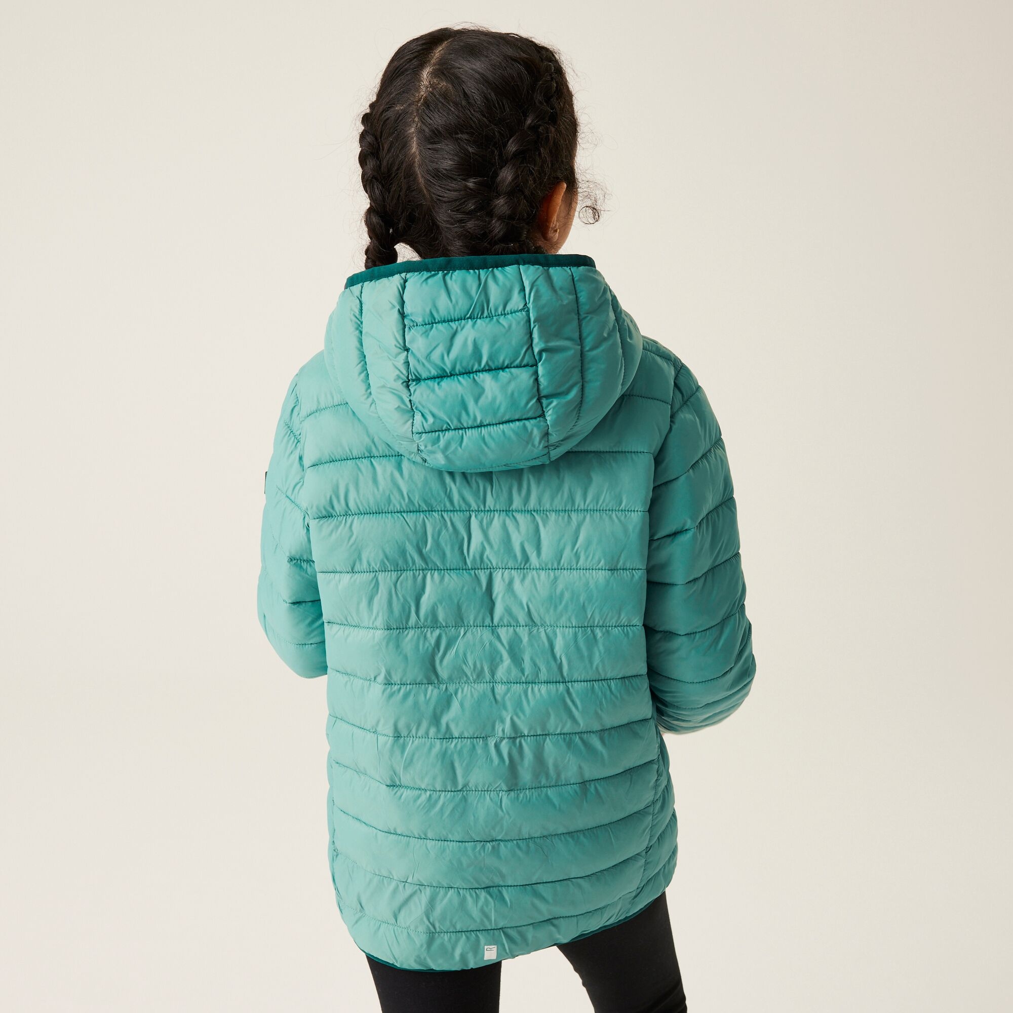 Kids' Hooded Marizion Padded Jacket | Dusty Green Deep Pink