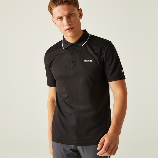 Men's Maverick V Active Polo Shirt | Black