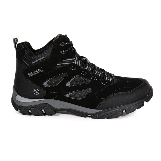 Men's Holcombe Waterproof Mid Walking Boots | Black Granite