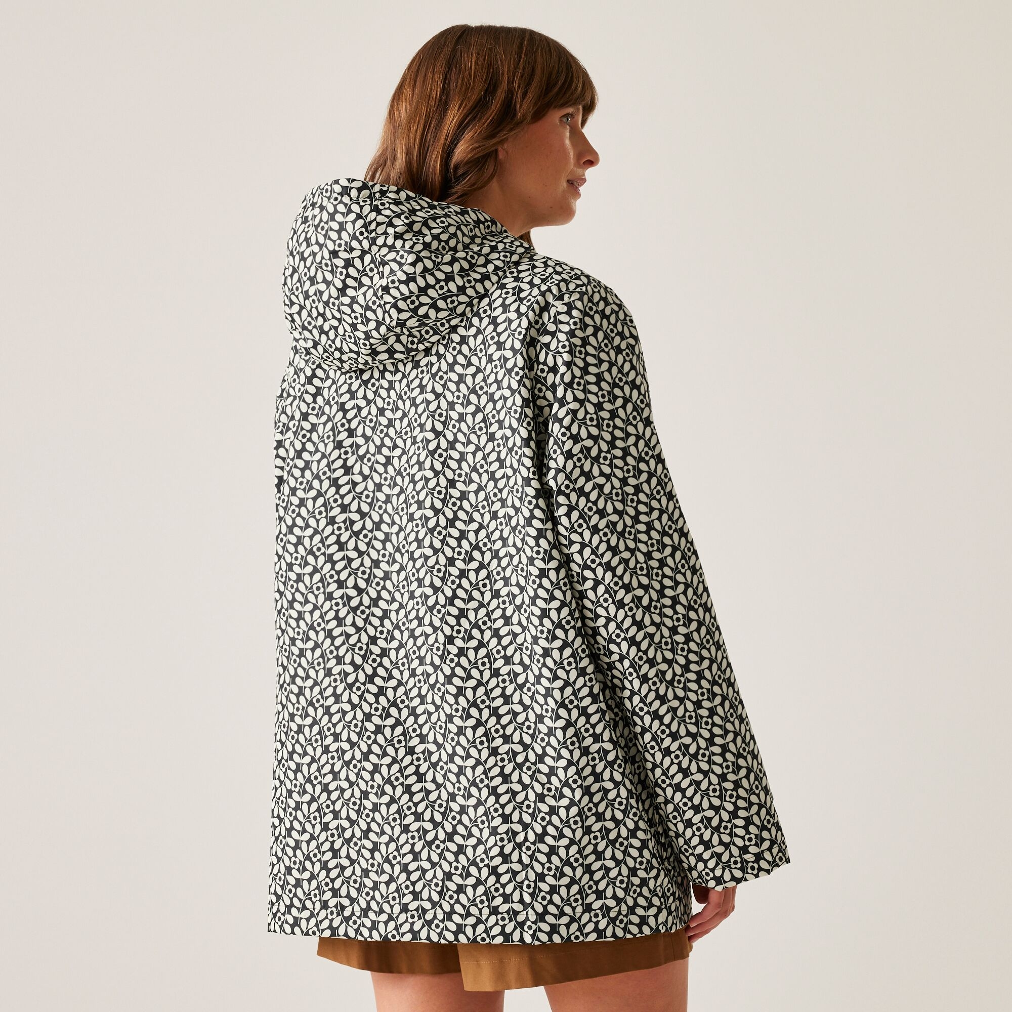 Orla Kiely Swing Waterproof III Jacket | Jasmine Flower Blue