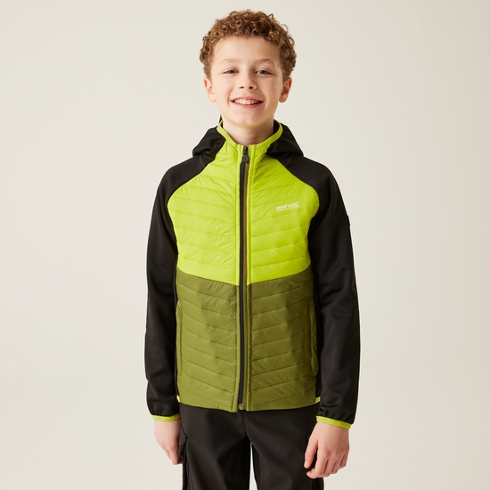 Kids' Kielder Hybrid VIII Jacket | Black Citron Lime