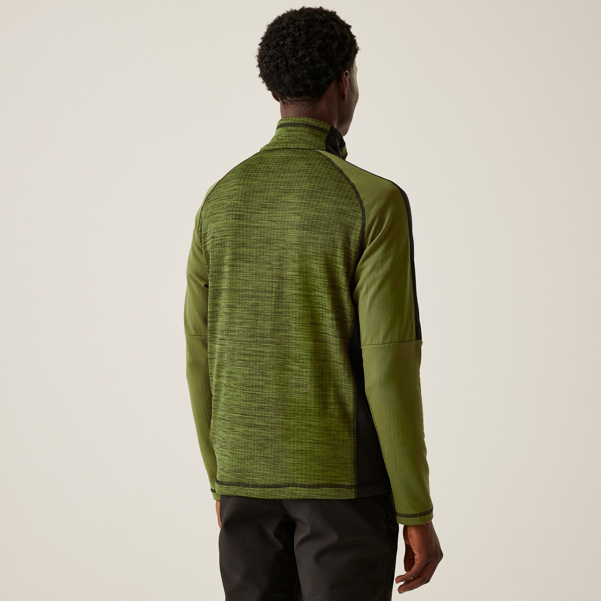 Men's Hepley Half Zip Lightweight Fleece | Nephrite Green Black