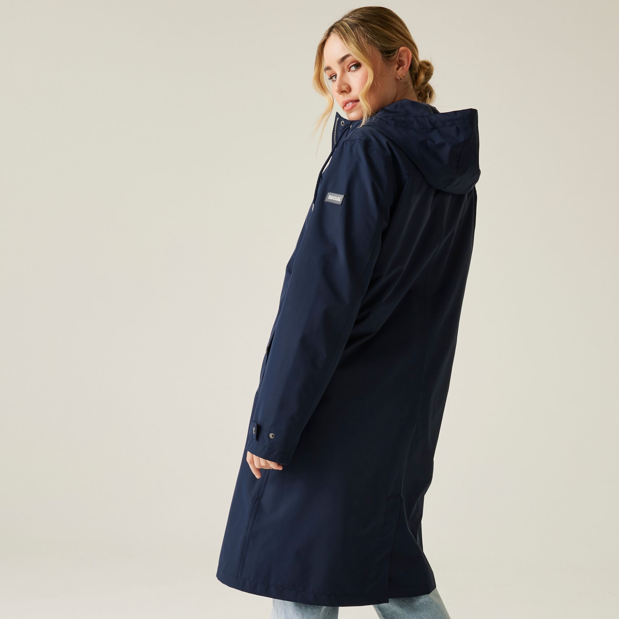 Women's Reinna Long Waterproof Jacket | Navy